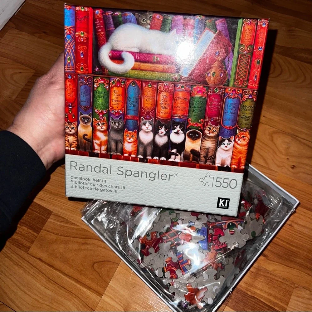 Randal Spangler Cats and Books Puzzle 550 pieces